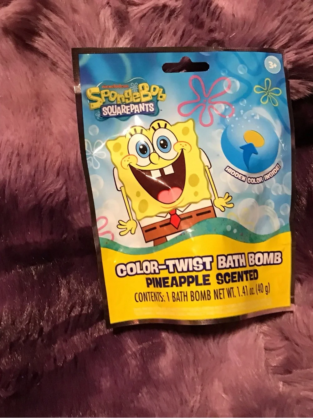 SpongeBob SquarePants Blue and Yellow Color-Twist Bath Bomb